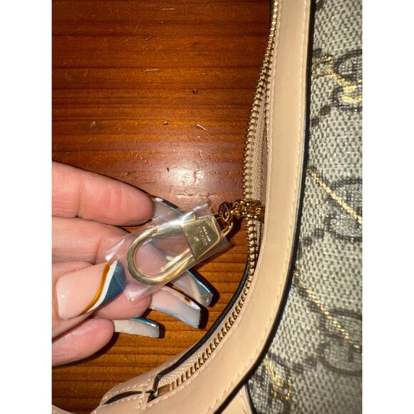 Gucci Morsetti Half Moon Mini Leather & Canvas NWT - Picture 8 of 9